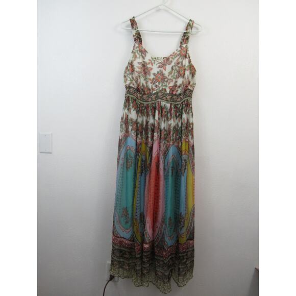 Virginia Dress by Anthropologie Size 16 Women's Maxi Dress Floral Flowy Chiffon - Picture 2 of 9